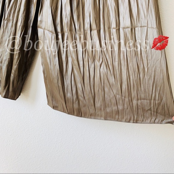 ZARA Shiny Wide Leg Pants - Picture 7 of 8